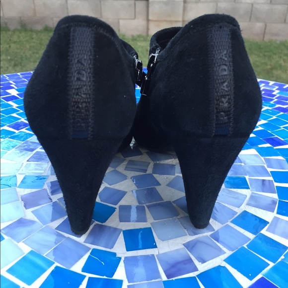 SOLD! Prada butter-soft suede ankle booties - Picture 2 of 8